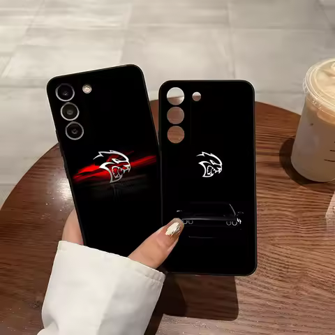 Car Dodge Challenger S-SRT Phone Case For Samsung S25 S24 FE S23 S22 S21 Plus S20 Ultra Note20Ultra Black Soft Shell