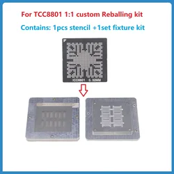 For TCC8801 Stencil Set Custom BGA Reballing Kit Station Car Chip TCC8801-OXA Ball Soldering Stencil