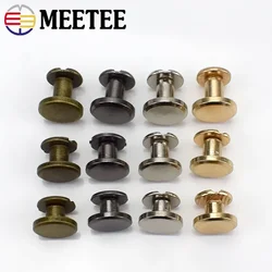 30pcs 5-8mm Flat Head Screws Nail Rivet DIY Bag Book Notebook Metal Binding Belt Hardware Accessories Buckle BF007