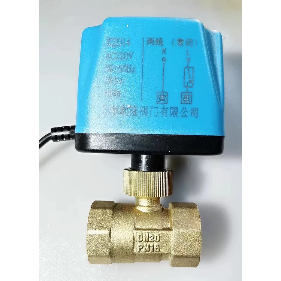 12V 24V / 220V Motorized Ball Valve 2-Way/3-Way 2-Wire Brass Electric Ball Valve Actuator Controller Normal Open/Normal Close