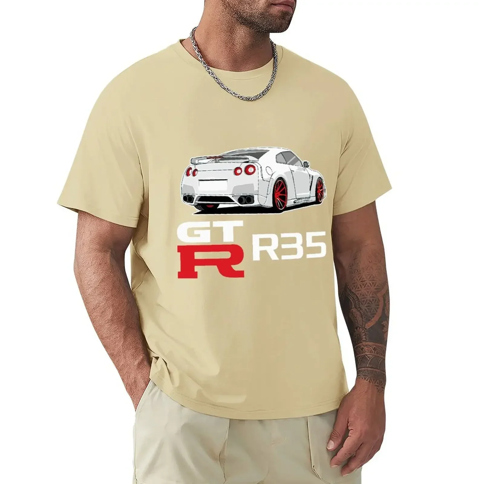 Monster Skyline R35 GTR Jdm Japanese Car Drift T Shirt Harajuku Short Sleeve T-shirt Cotton Graphics Tshirt Tops