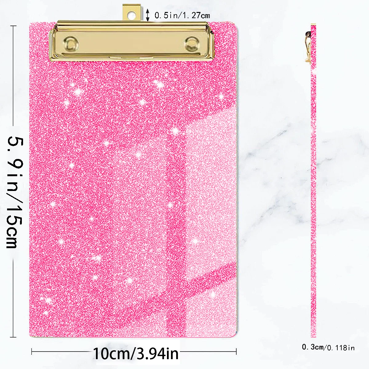 Flash powder acrylic accessory clip writing board, writing board clip