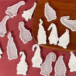 Christmas Supplies DIY Dwarf Epoxy Resin Molds Christmas Tree Pendant Silicone Mold Dwarf Keychain Pendants Hanging Tags Crafts
