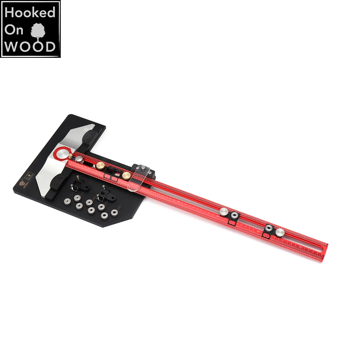 HONGDUI MT-2465 Pro Scriber Marking T Square Ruler Aluminum Alloy Hole Positioning Marking Gauge & Hooked On Wood Ruler Stander