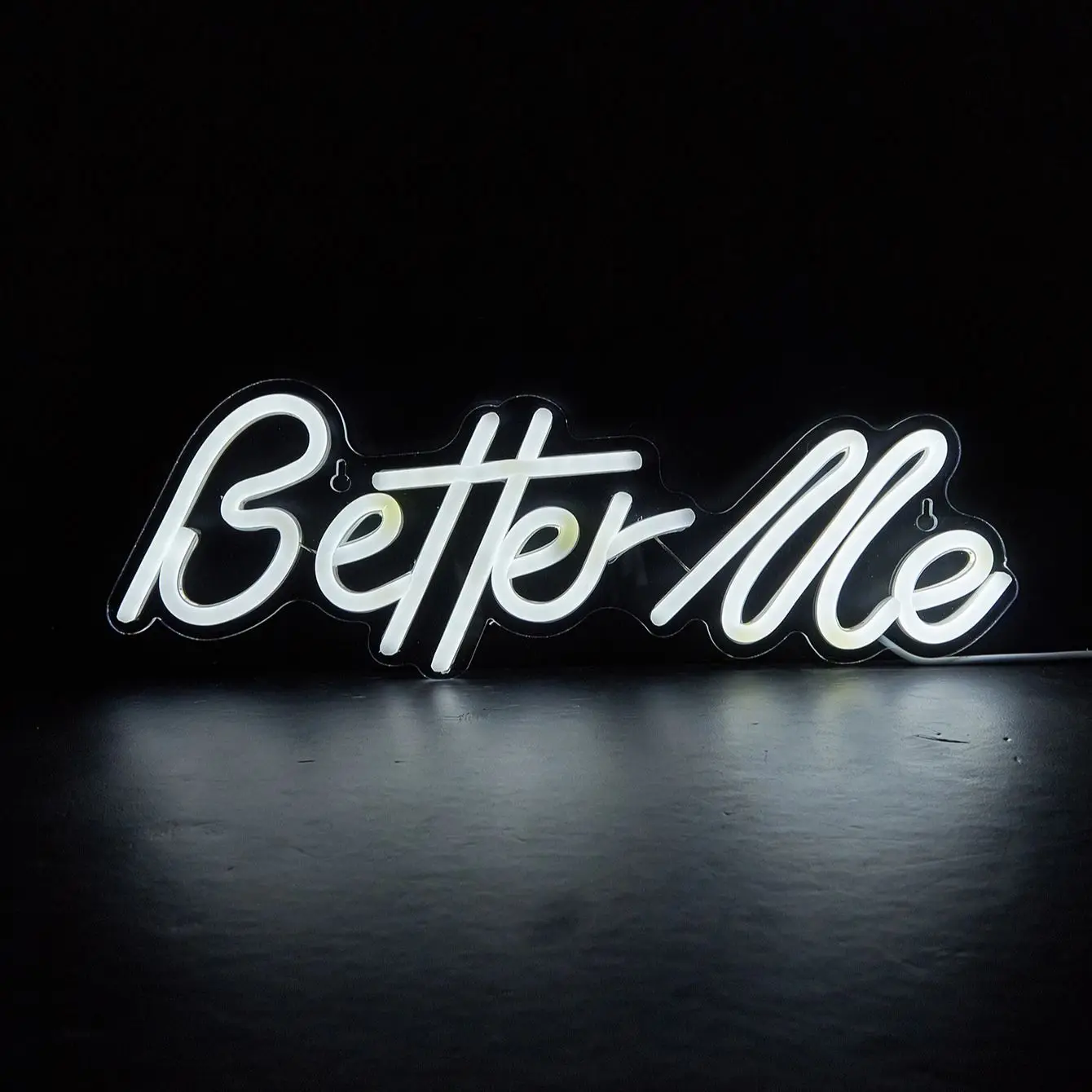Chi-buy LED Better Me USB Powered Neon Signs Night Light 3D Wall Art Bedroom Room Decor Lamp Signs Birthday Gift
