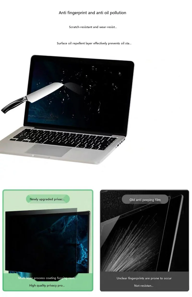 Clip-On Blickschutzfilter 11,6-34 Zoll Anti-Spy Blaulichtschutz für Laptop-Monitor – Detail 5