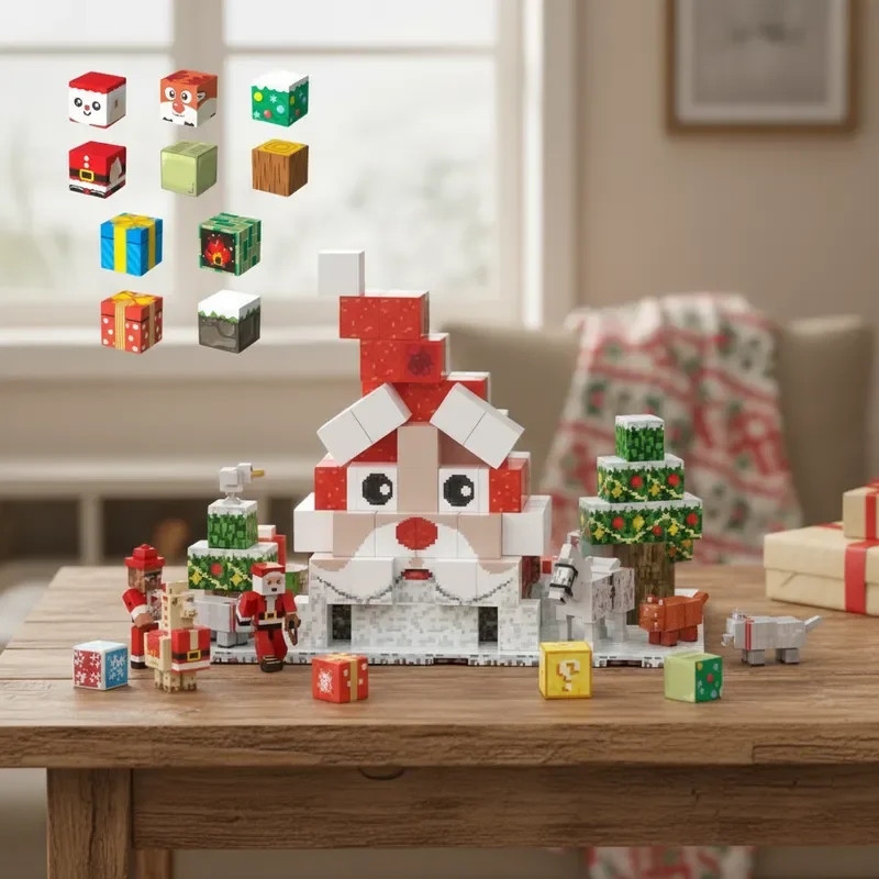 Magnetyczne klocki konstrukcyjne STEM dla chłopców i dziewczynek, kreatywna dekoracja stołu DIY, zabawka na prezent urodzinowy lub świąteczny.