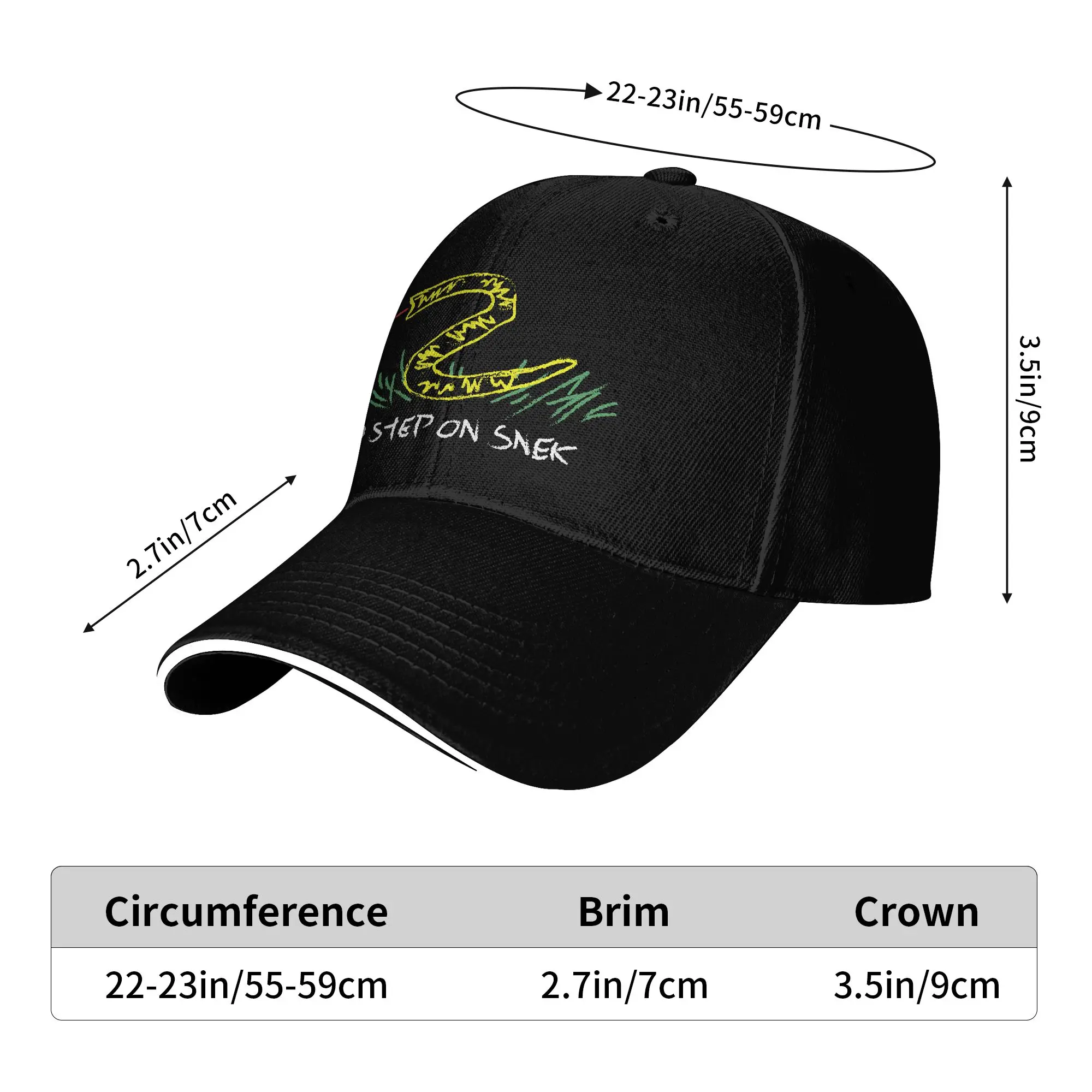 No Step On Snek Gadsden Flag Baseball Cap  Outdoor Sport Hot Sale Trucker Hat Female Male Casual Custom Logo Baseball Caps