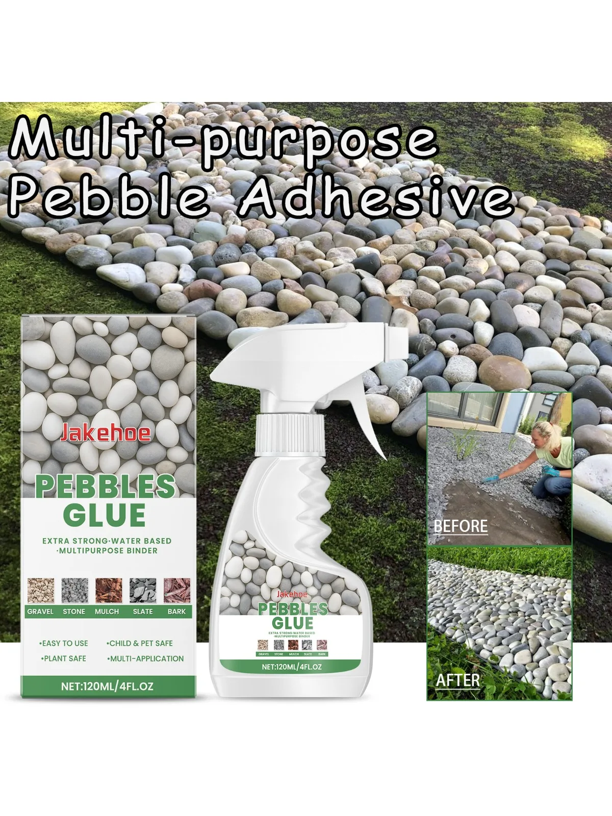 AliExpress NONE Pebble Stone Binder Adhesive For Garden Path Driveway Landscaping Gravel Rocks Bonding Waterproof Anti-Freeze Outdoor Fix
