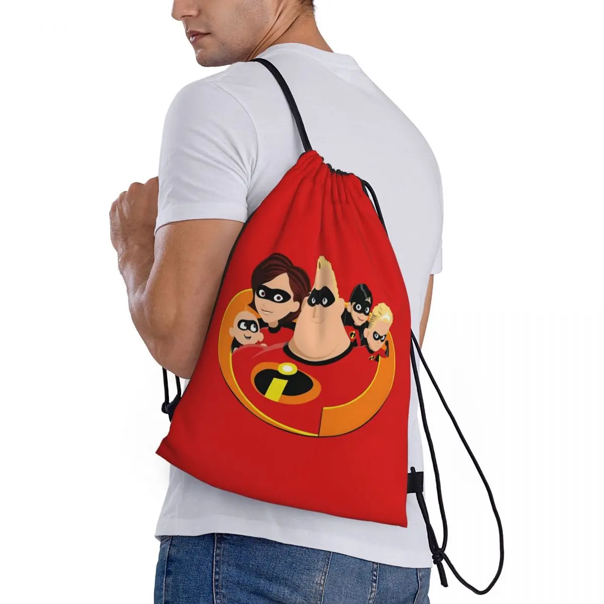 مخصص الخارقون الرباط حقيبة الرجال النساء خفيفة الوزن خارقة فيلم الرياضة الصالة الرياضية تخزين الظهر