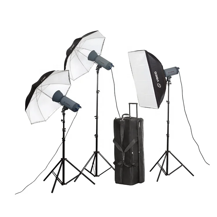 

Product Photography Strobe Flash Lighting Kits With Kit Bag