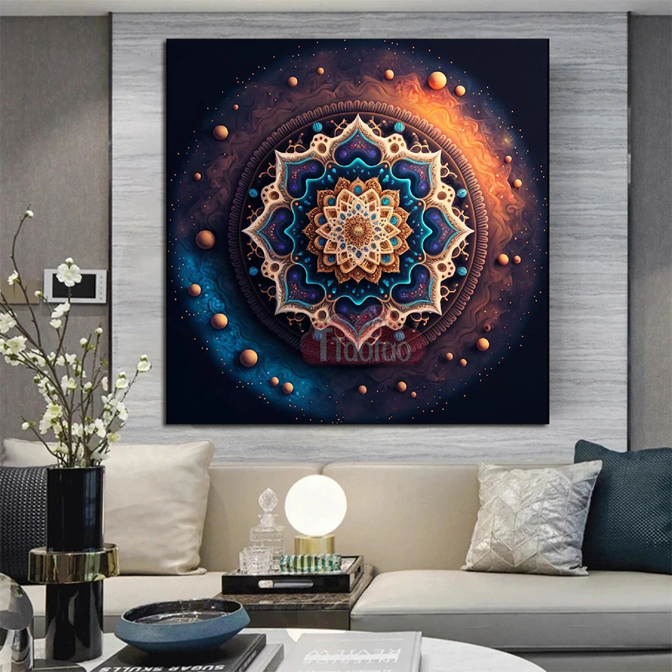 5D DIY Diamond Painting Abstract Art Cross Stitch Handmade Full Round Square Diamond Mosaic Mandala Flower Home Decor Embroidery