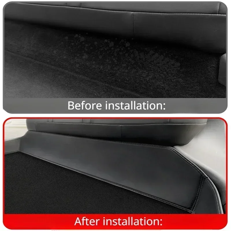 Rear Seat Under Protective Mat Leather Anti-kick Protection Pads for Tesla Model Y/3/3+ Highland 2024 Interior Car Accessories