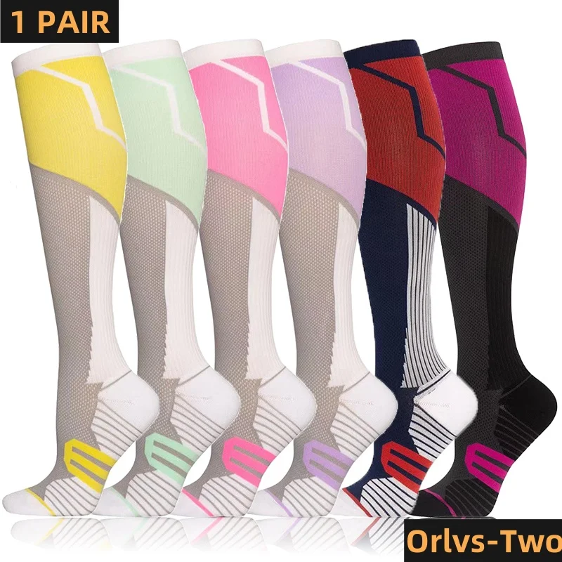 Compression Socks Pressure Calf Socks  Exercise Fitness Yoga Running Exercises Knee Ins Tide Hair Color Skipping Rope