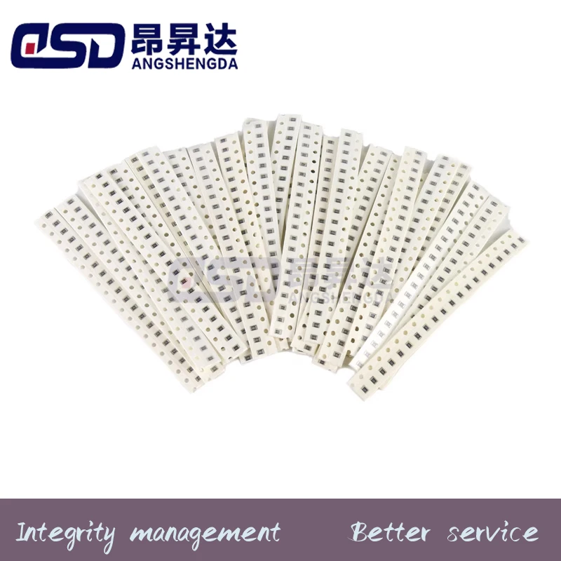 0805 SMD Resistor Kit, 5% Accuracy, 80 Common Resistance Values, 25 Pieces Each, Total of 2000 Pieces