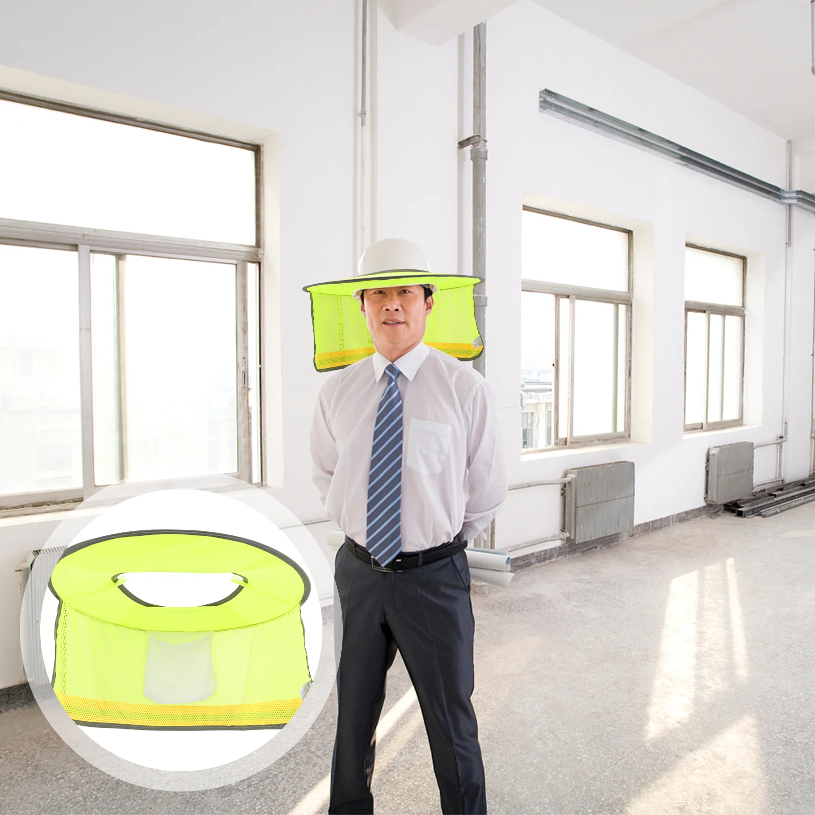 

2 Pcs Sun Visor Protection Hard Hat Shade Net Hats Construction Sunshade