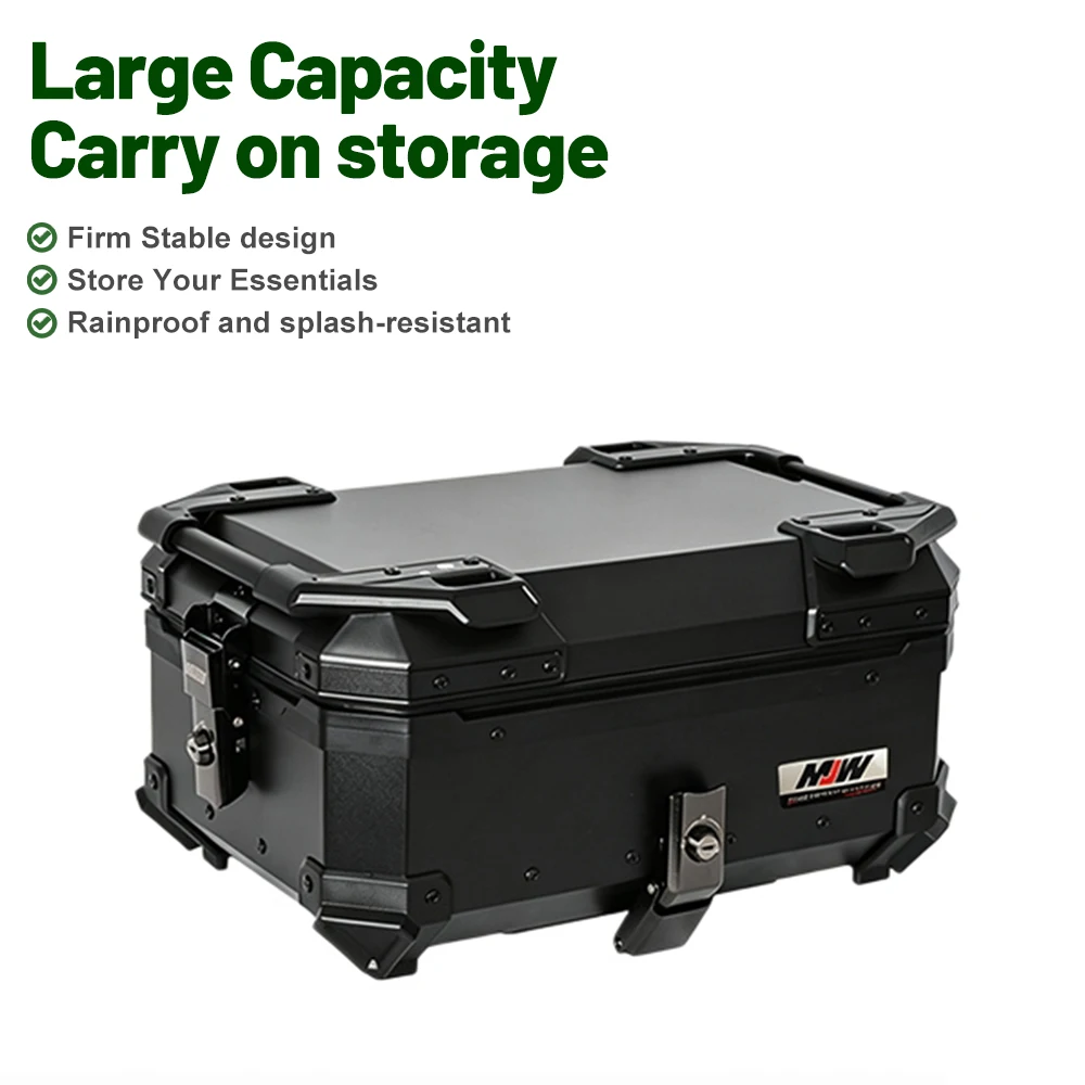 Motorcycle Aluminum Alloy Pattern Box Universal Type 30/42L Waterproof Shockproof  Embossed Motorcycle Travel Box