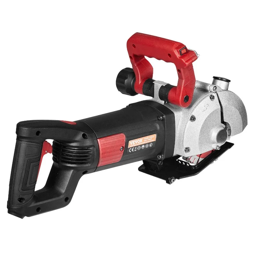 

Wall Chaser 2500W 38mm Cutting Width Wall Groove Cutting Machine 34mm Cutting Depth with 5 Saw Blades 4.5 Diameter 6300r/min On