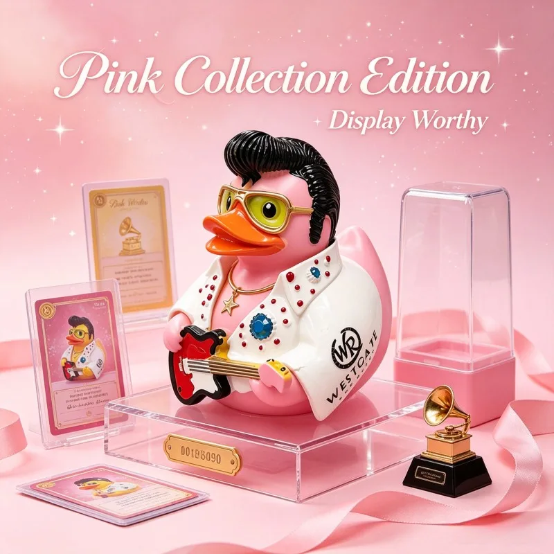 Rock Star Duck Resin Figurine With Guitar, Elvis‑Style Collectible Duck Statue, Home Desk Decor Ornament, Unique Gift For  Fans
