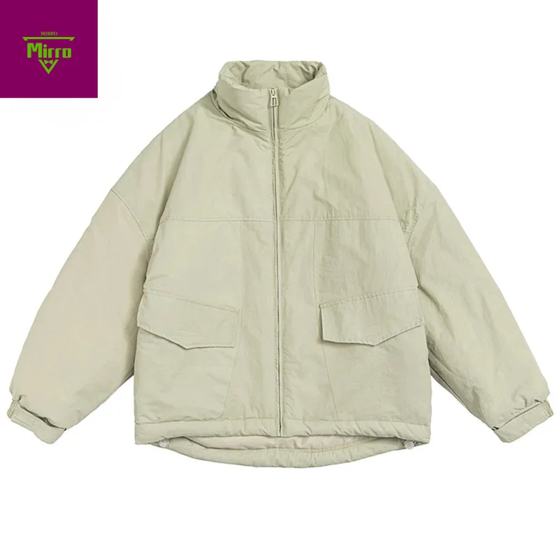 

Men Winter Parkas Coats Padded Jackets Japanese Harajuku Oversized Jackets Casual Loose Thicken Warm Jackets