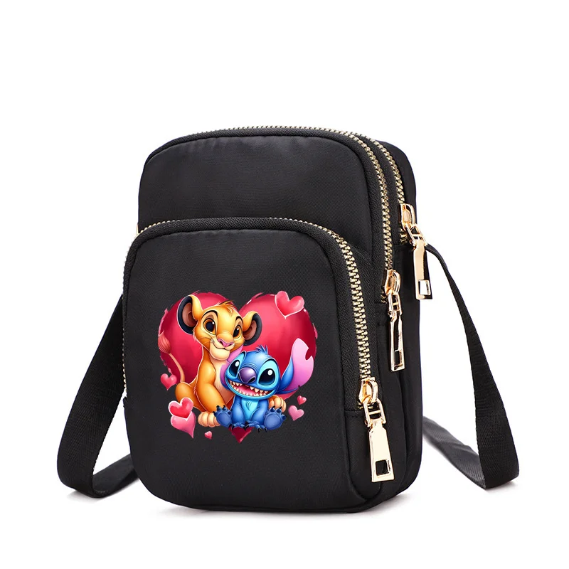 Disney Lilo &Stitch High Quality Soft Nylon Women\'s Handbags New Casual Purses Female Bag Fashion Ladies Shoulder Crossbody Bag