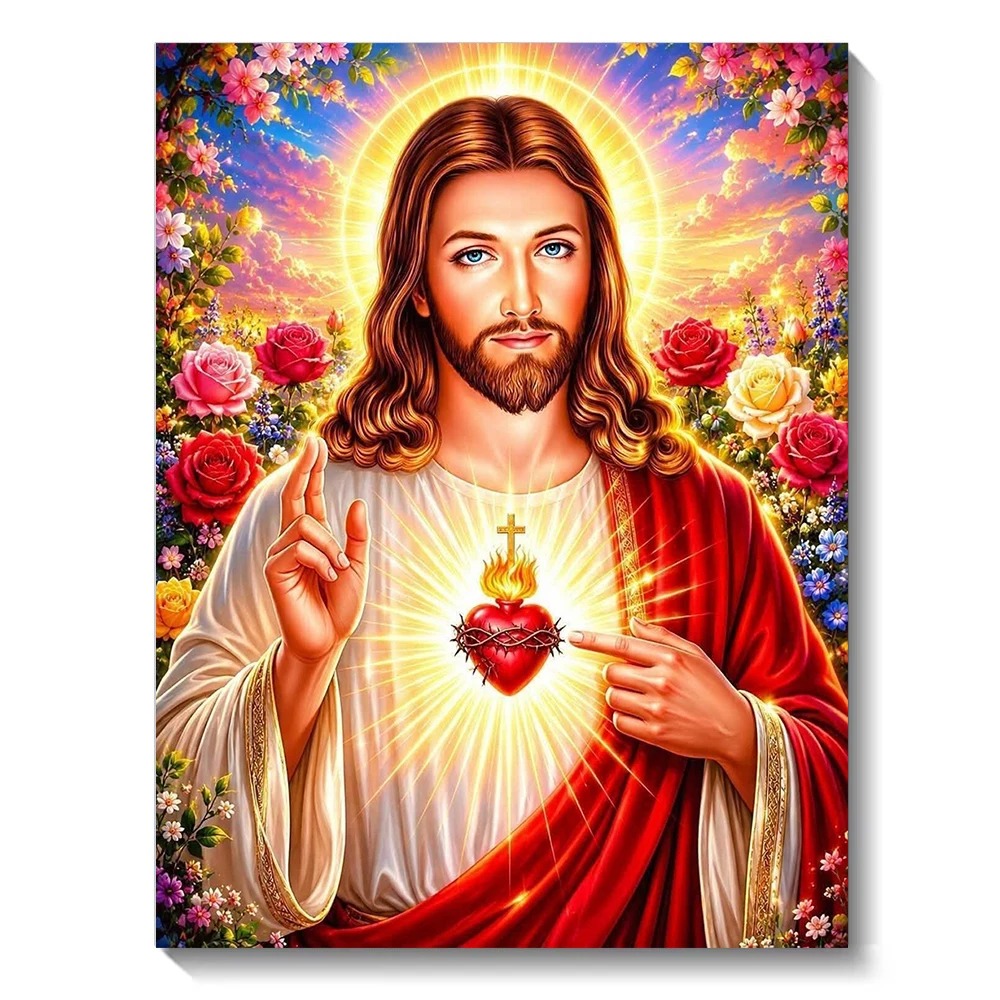 Embroidery Jesus - 5D Religious Christian Art Diamond Painting