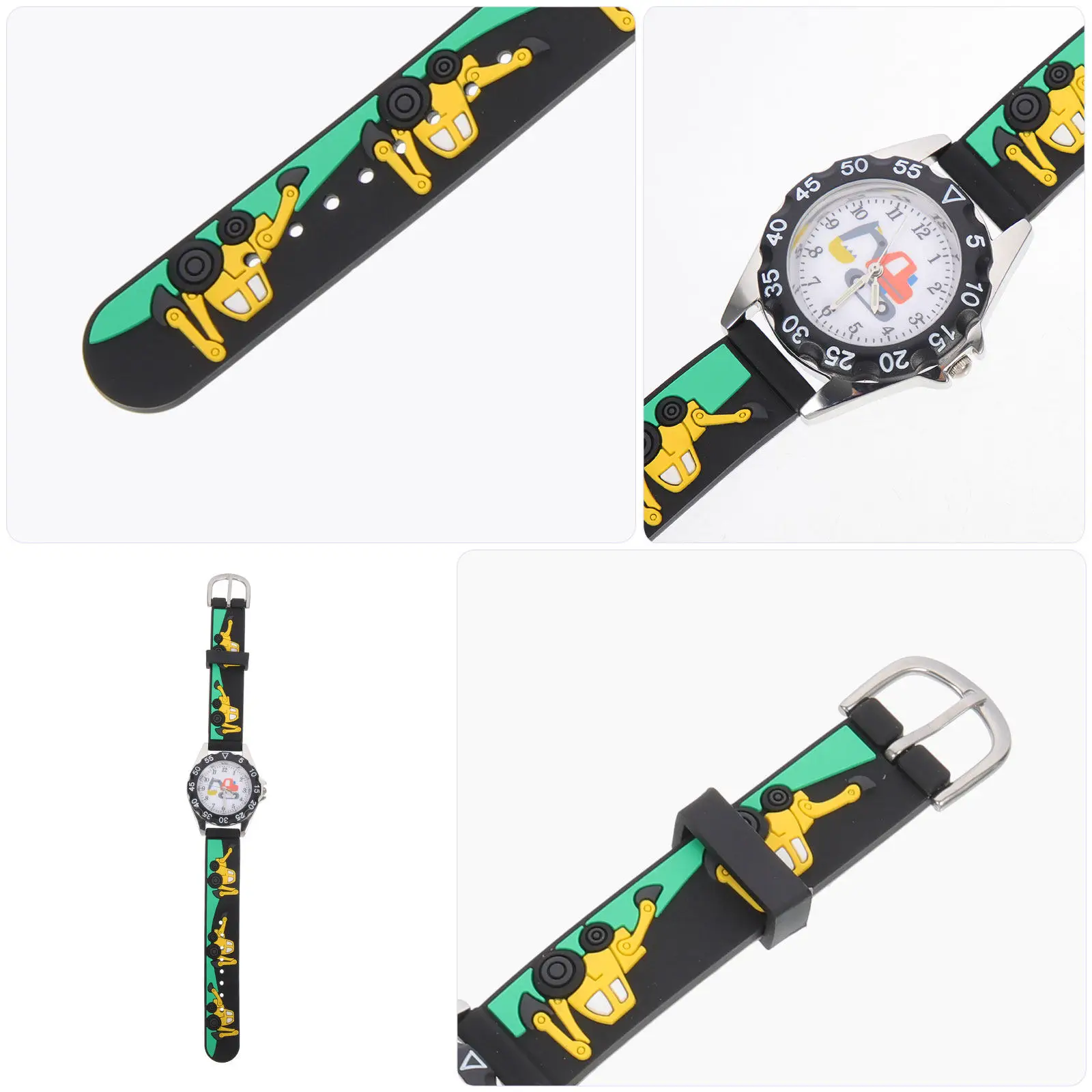 Quartz Watch Cartoon Strap Lightweight Digital Wristwatch for Students Adorable Colorful Number Display