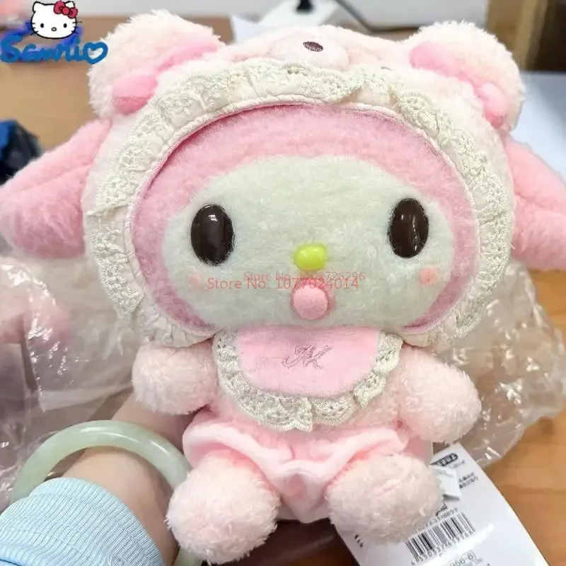 Sanrio Anime Cartoon Kuromi Hello Kitty Cinnamoroll My Melody Plush Toy Fashion Doll Ornament Backpack Small Pendant Keychain