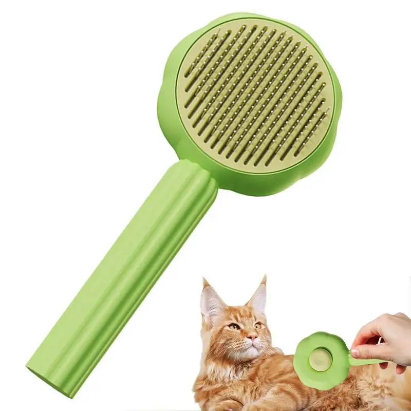 Pet Grooming Brush Simple Cat Grooming Brush For Hair Dog Grooming Tools Pet Hair Cleaner Brush Cat Hair Comb For Long & Short