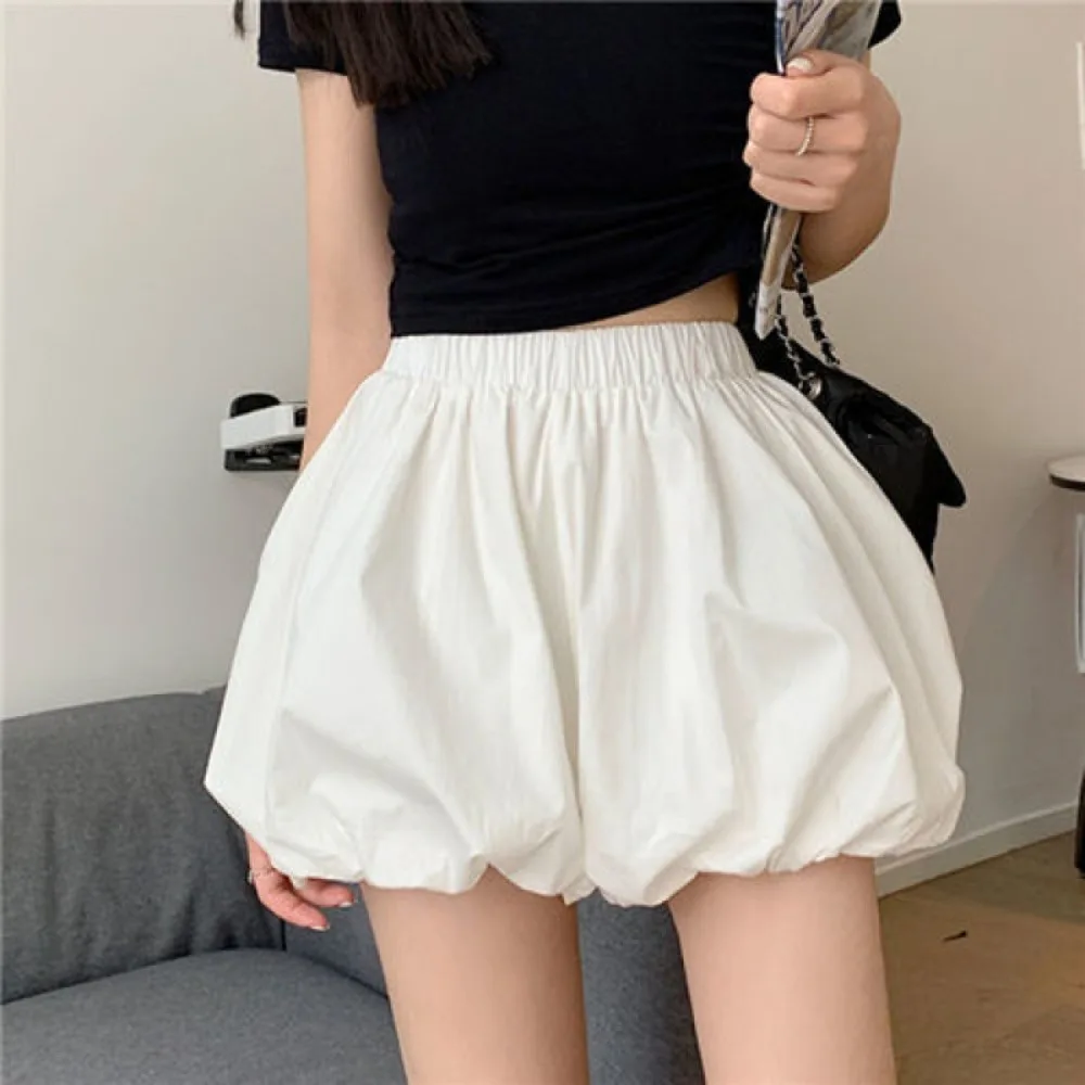 

Terylene High-waisted a-line Shorts Fashion High Waist Stretchy Wide Leg Bloomers a-word Flower Bud Short Culottes Women