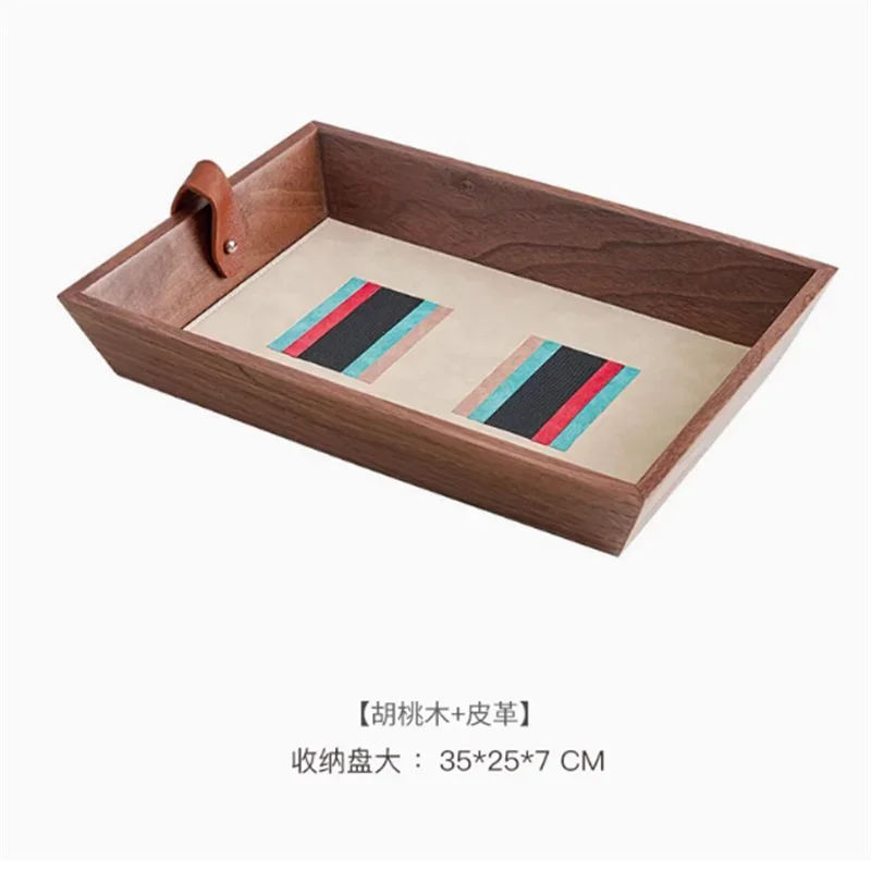 Desktop Decoration Storage Tray, Wooden Sundries, Cosmetic Storage Box, Key, Mobile Phone Holder Boxes, Stationery Organizer