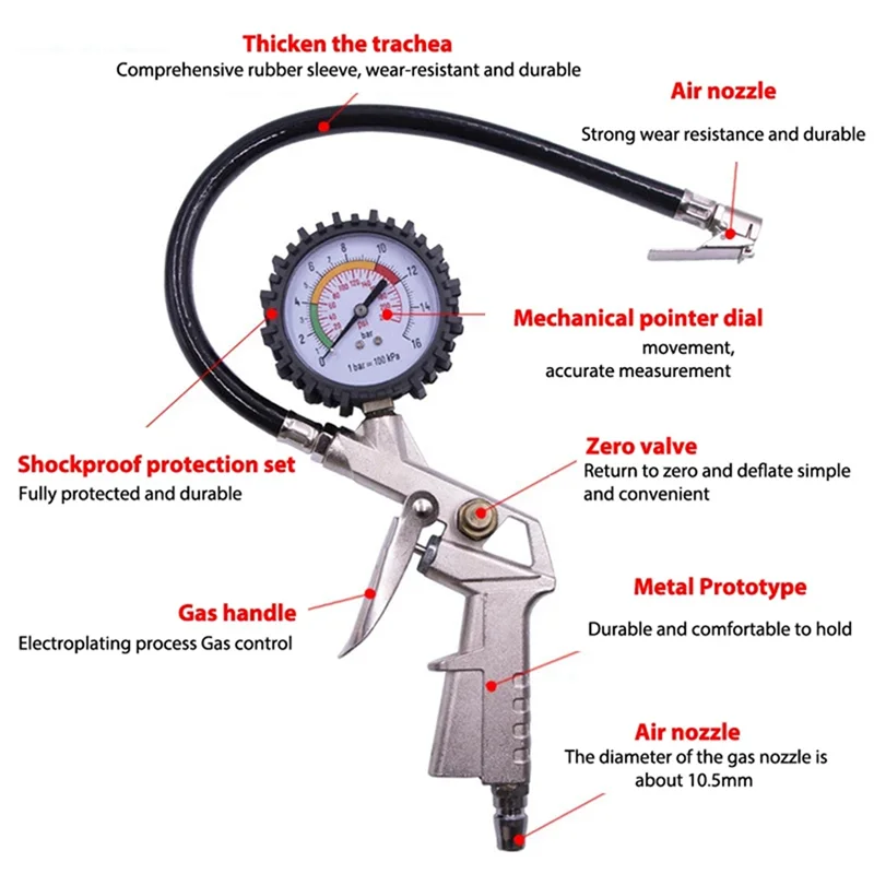 

P-Premium-Tire Repair Tools Inflator Pumps For Car Motorcycle SUV Pressure Type For Air Compressor