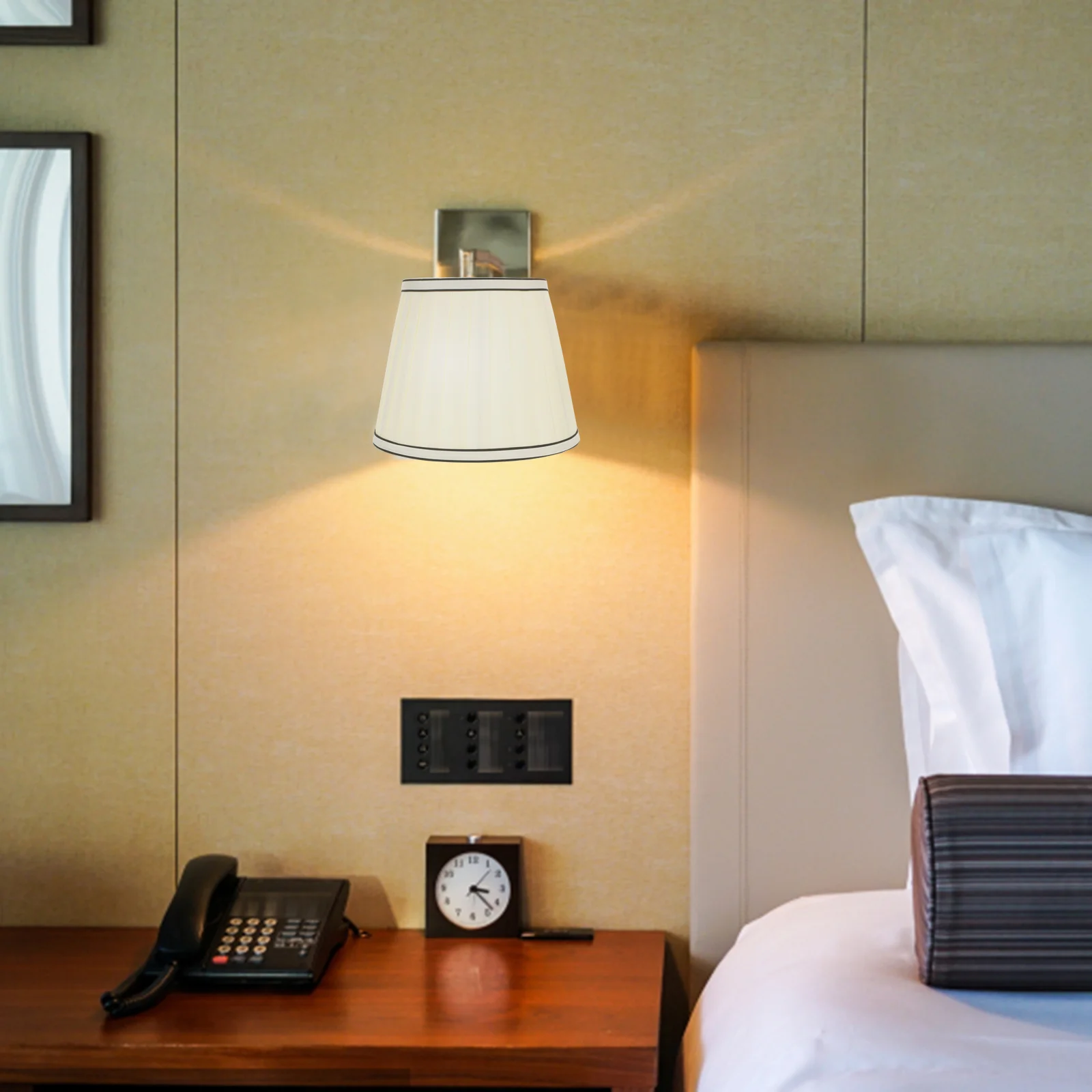 Stoff Lampenschirm Tischlampe Abdeckung für E27 Haushalt Hotel Schlafzimmer Wohnzimmer Dekor Ersatz moderne Leuchte