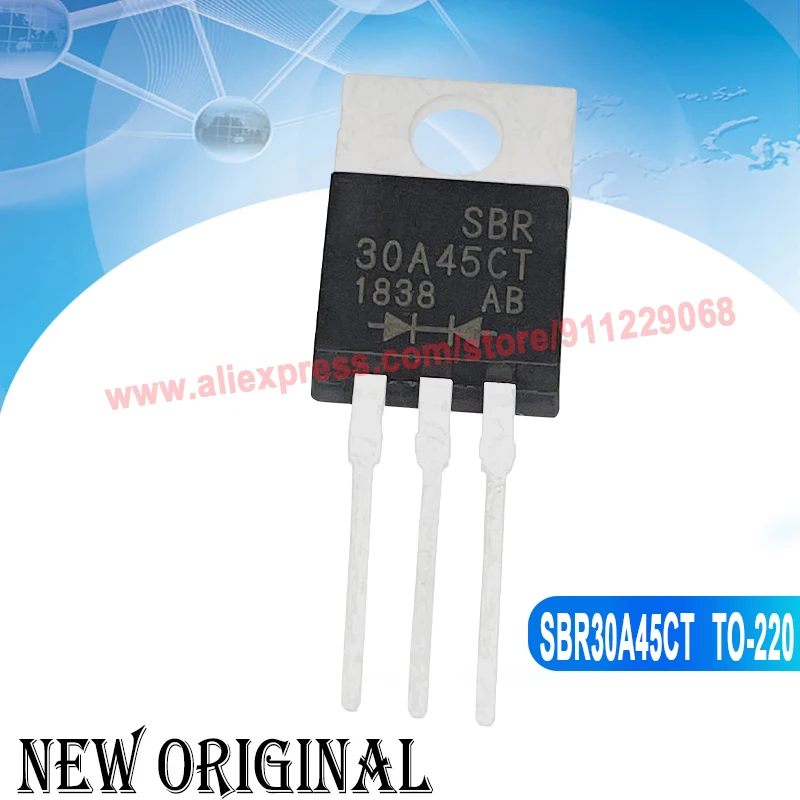 (5 Pieces) SBR30A45CT  TO-220 45V 30A