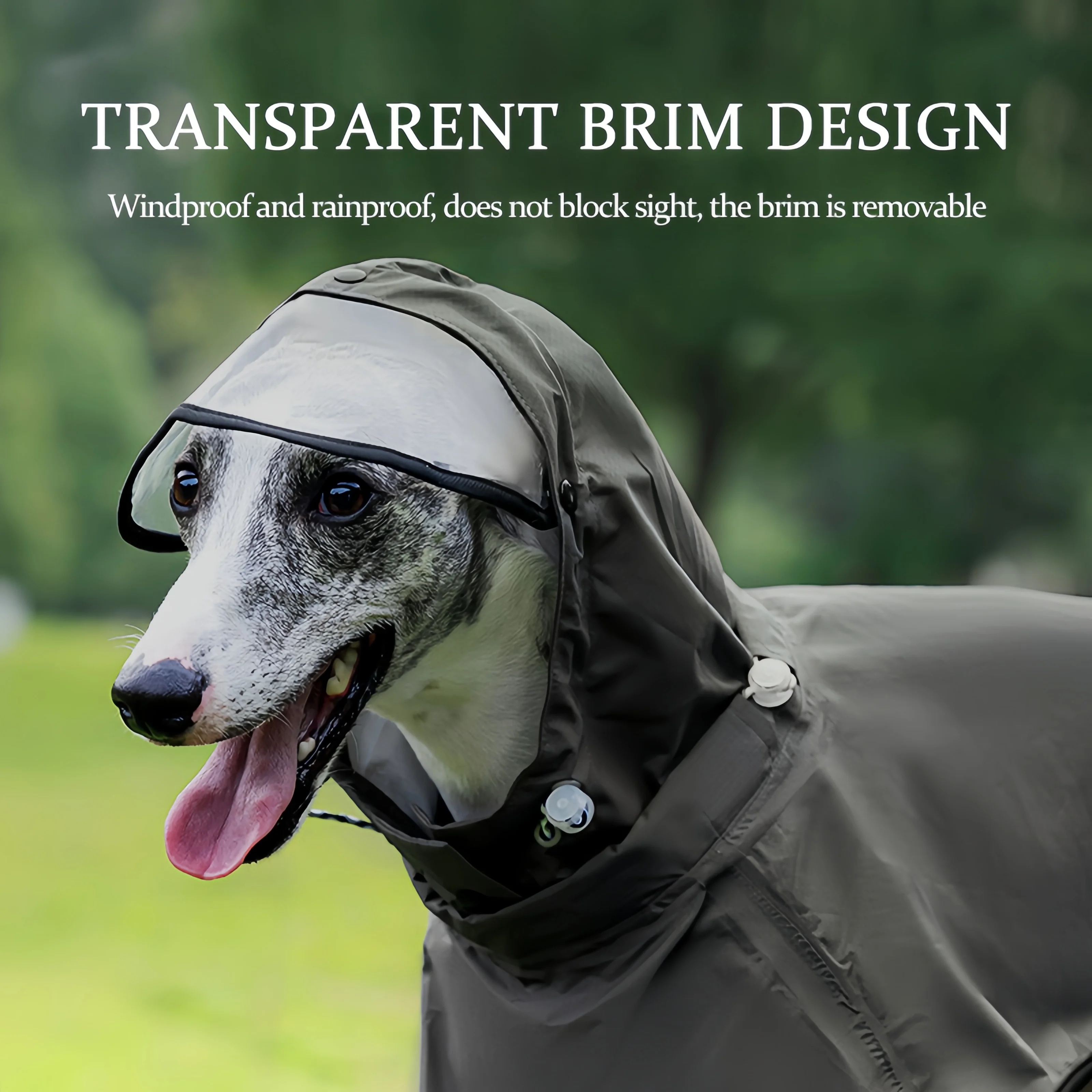 All-weather pet reflective raincoat：Waterproof four corners of pet poncho、Breathable and comfortable,100% polyester (waterproof)