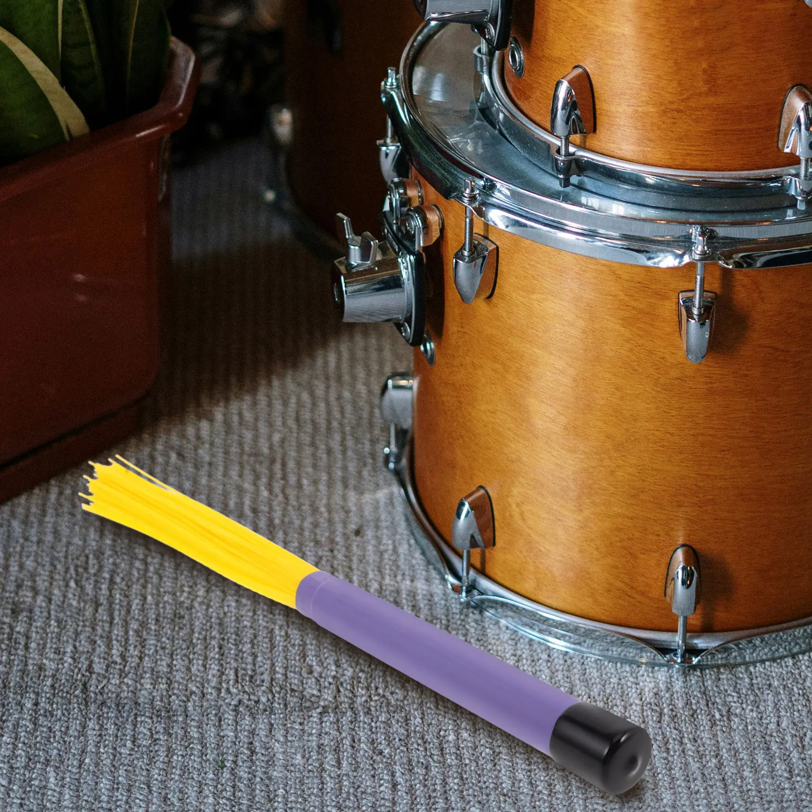 

1Pair Nylon Drum Brush Set High Elastic Jazz Brush Drumsticks Percussion Instrument Accessory Smooth Playing Experience