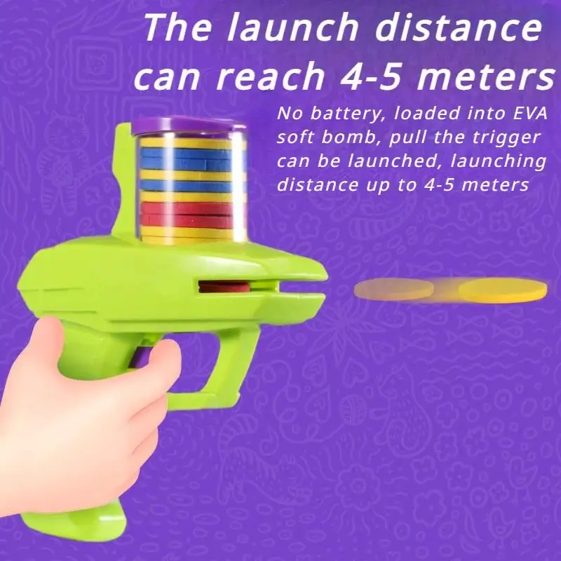 2 個フォームディスクランチャーフライングディスクハンドヘルドシュータージップショットシューターディスクランチャー屋外射撃ゲーム