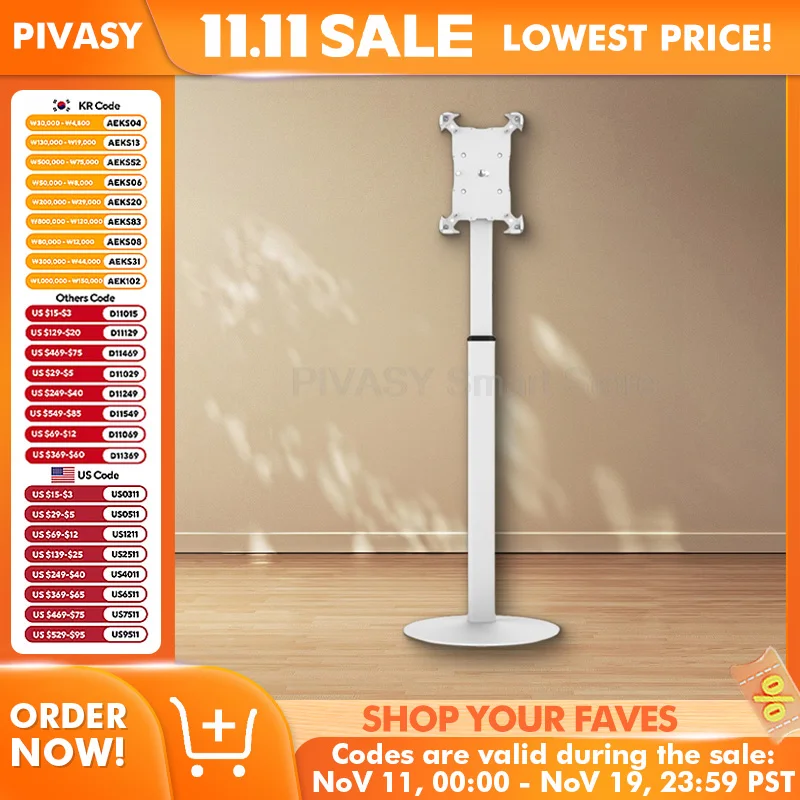 8-13 インチタブレットスタンドフィットネス商業ディスプレイフロアキオスク盗難防止ロック VESA 高さ調節可能な回転可能なスクリーンユニバーサル