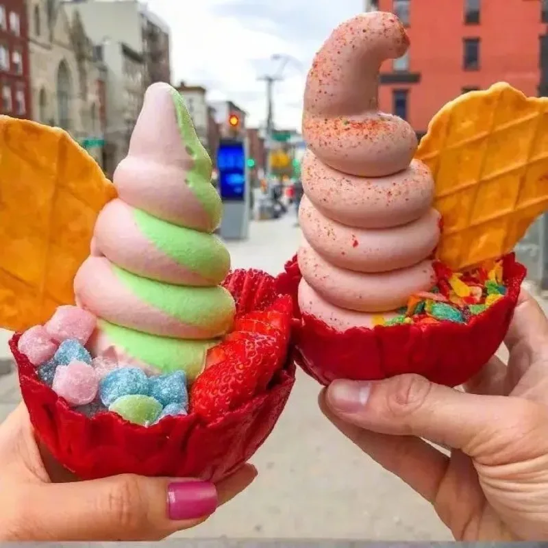 Industrial  3 Flavor  Countertop Soft Serve Cream Machine