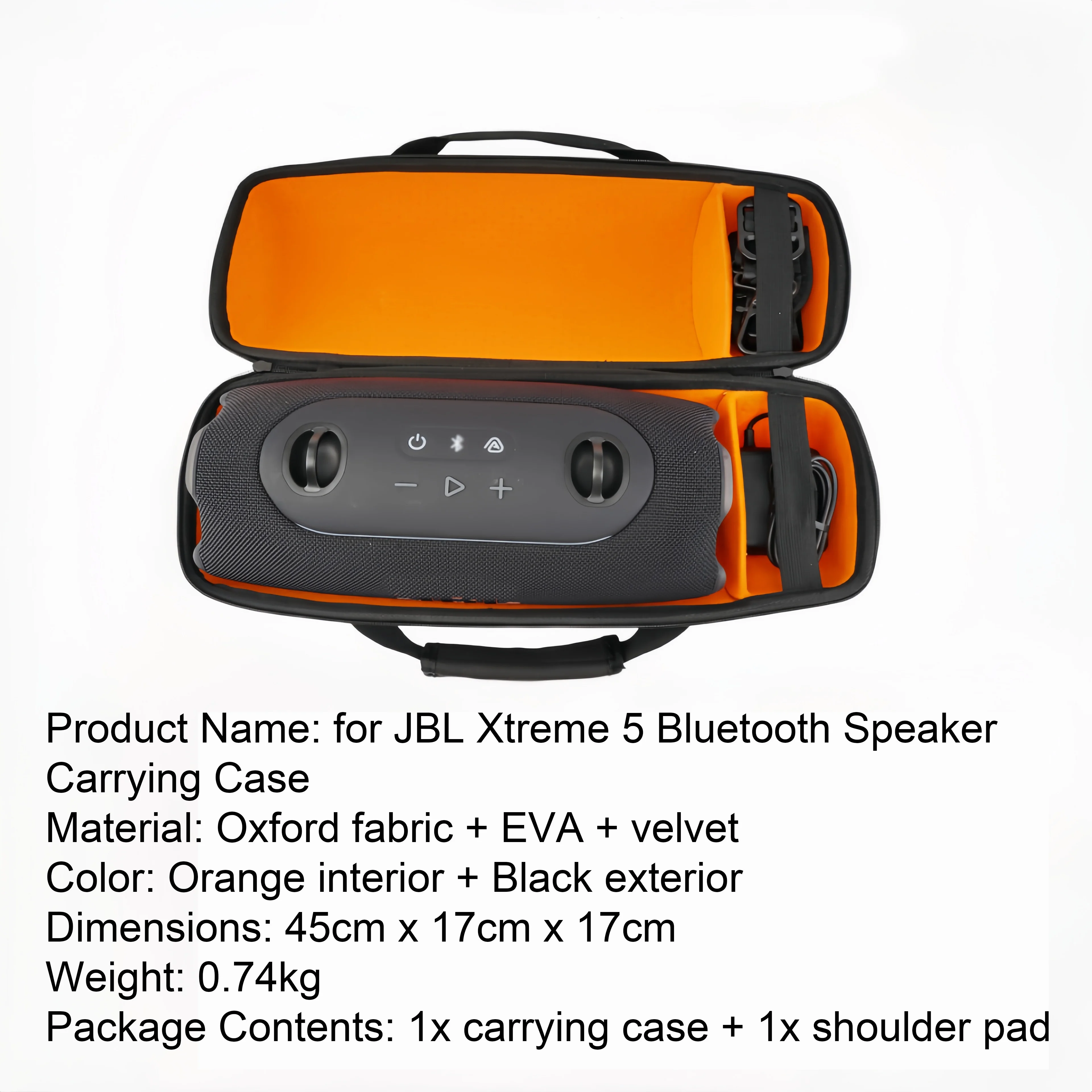 

Portable Travel Case for JBL Xtreme 5 Protective EVA Hard Shell Storage Bag with Shoulder Strap Speaker Protective Case