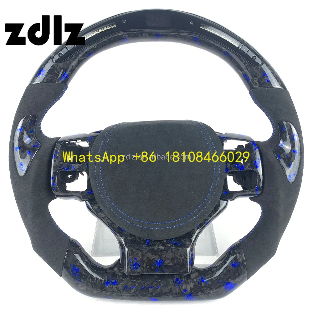 

Custom LED Forged Carbon Fiber Steering Wheel with Shift Paddles Compatible with Lexus IS ES NX GX ES200 RX300 RX IS250