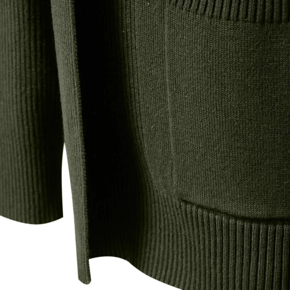 2025 Men's Premium Knit Cardigan Autumn Business Casual Solid Euro Fit Streetwear