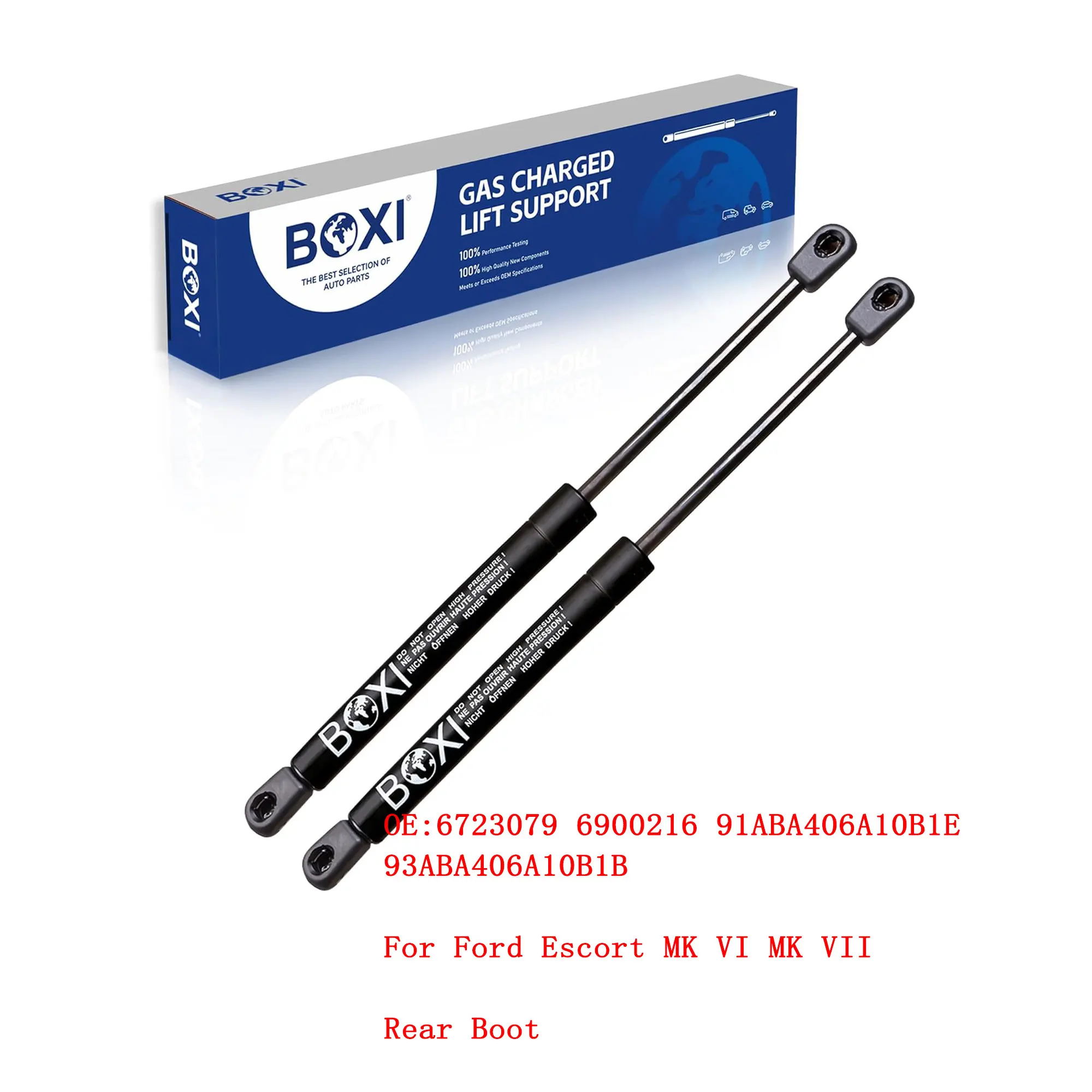 BOXI 2 Piezas Soporte de Elevación Trasero para Maletero 6723079 6900216 91ABA406A10B1E para Ford Escort MK VI MK VII 1992 - 2000 Amortiguador de Gas