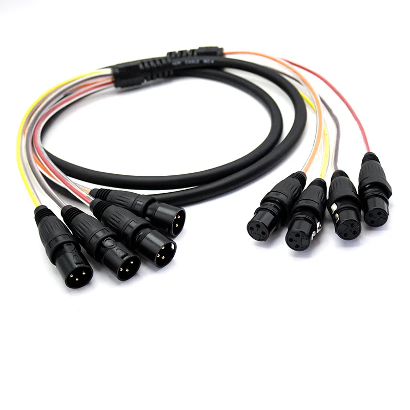 

Базовый 4, 8-канальный XLR змеиный кабель, ткацкий станок 1,5 м, 2 м, 3 м, формованный между мужчинами и женщинами, микрофонный аудиокабель для студии звукозаписи в реальном времени
