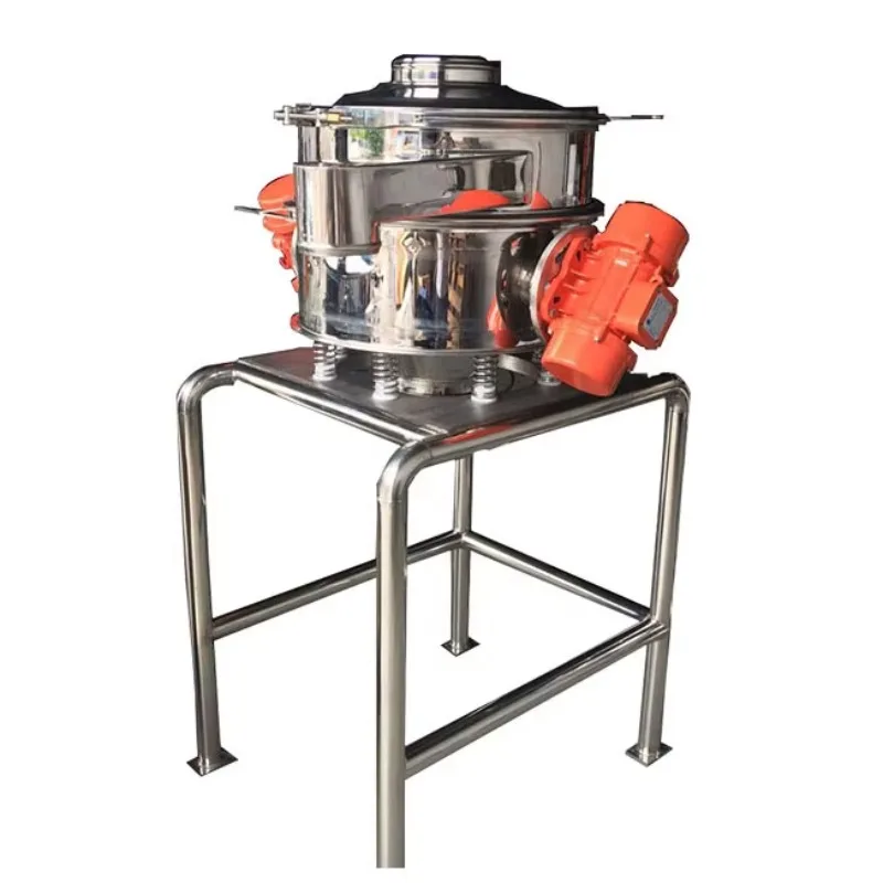 Máquina de cribado de almidón de trigo RUNNEST, criba vibratoria de descarga directa, acero inoxidable 304/316L, motor para procesamiento de alimentos