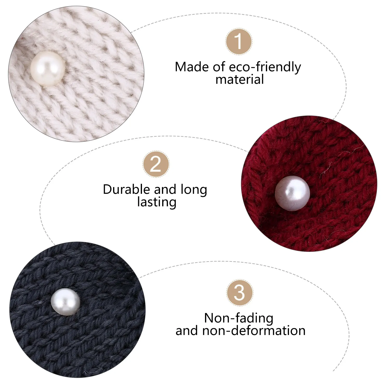 

4Pcs Bowknot Wool Knitted Headbands Pearl Details Winter Hair Bands for Women Warm Elastic Ear Warmers Winter Hair Band