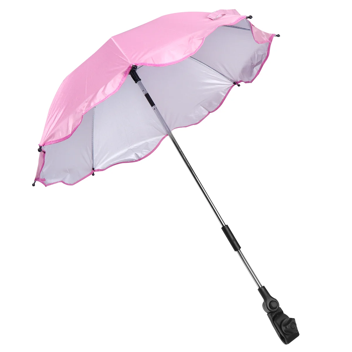 Convenient Baby Cart Sun Umbrella Multifunctional Stroller Umbrella Baby Cart Supplies for Outside Outdoor (Pink)