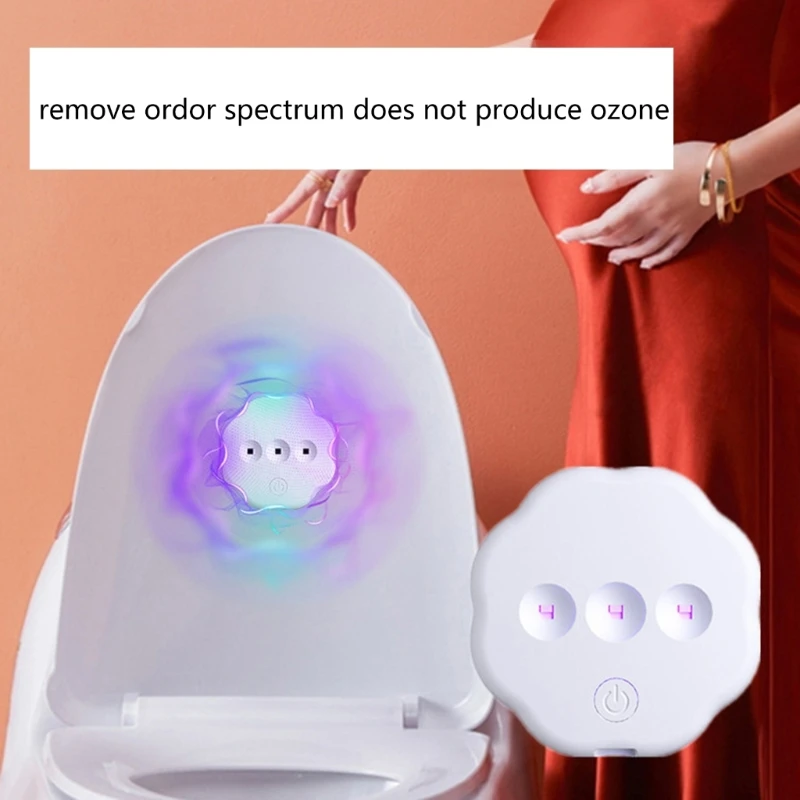 G99A Luce per pulizia del coperchio del WC Pulizia automatica Lampada per deodorizzazione Ciotole per WC Luce con sensori movimento per WC domestico