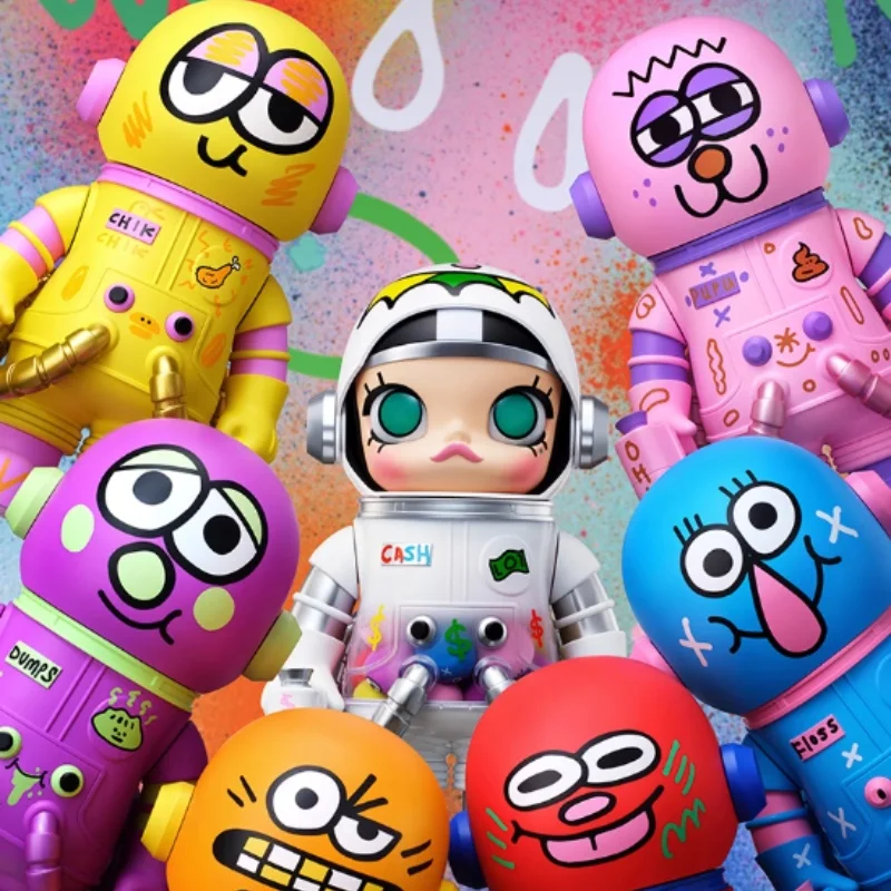 

Genuine Bubble Mart Space Molly Jon Bergman Cadets Monster 400% Series Blind Box Big Toy Handmade Action Figure Collect Gifts