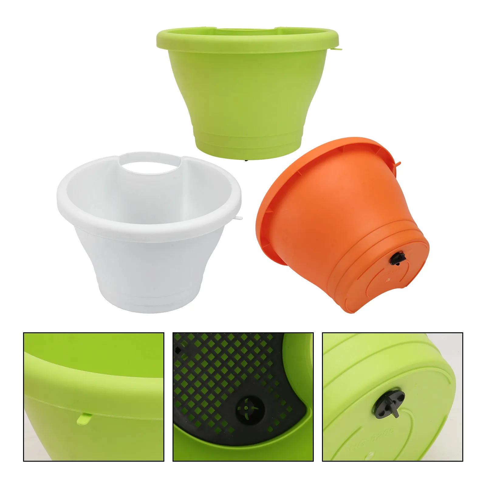 3Pcs Drainpipe Flower Pot Hanging Flowerpot Craft Household Flowerpot for Home Store Decoration Balcony Windowsill Kitchen